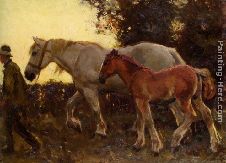 Sir Alfred James Munnings Wending Home